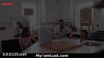 A Kinky Step Family Threesome! GIF