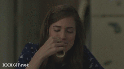 Allison Williams Gets Hot And Heavy With A Food-Filled Mug GIF
