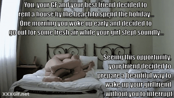 Amateur Cheating Caption: Two People Fucking On A Bed GIF