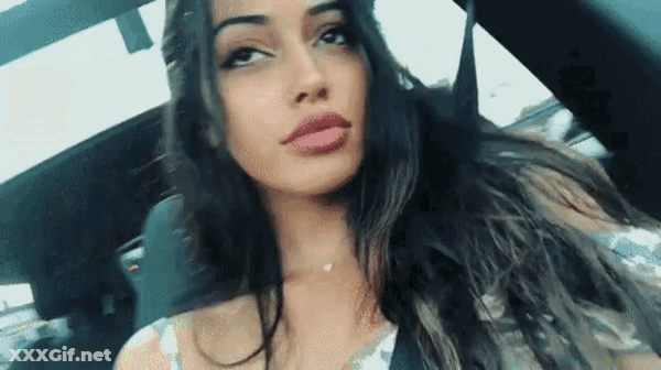 Babes In The Car: Cindy Kimberly's Sultry Ride GIF