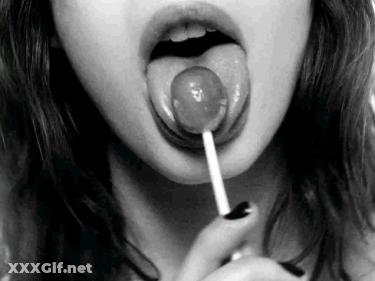 Babes With DDLG Licking A Lollipop GIF