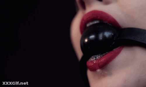 BDSM Drooling Gag: A Sensual Experience With Toys GIF