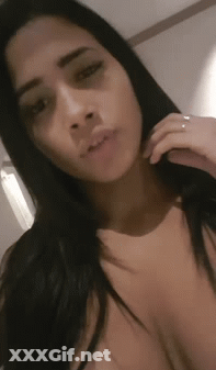 Big Tits Brunette College Amateur GIF