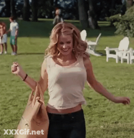 Big Tits Celebrity Smiling In The Park GIF