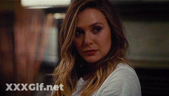 Blonde Celebrity Sexy: Elizabeth Olsen's Sultry Stare GIF