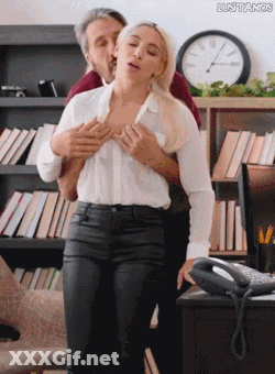 Blonde Hardcore Non-Nude: A Sizzling Office Encounter GIF