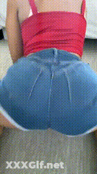 Bootylicious Ebony Twerking In Shorts GIF