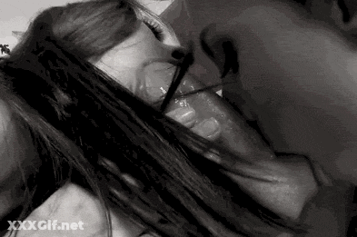 Brunette BJ Threesome: Big Cock Balls And More GIF