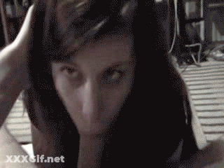 Brunette Blowjob Babe Gets Creamy Oral Creampie GIF