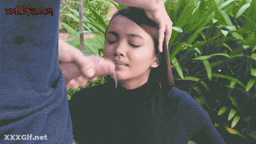 Brunette Cumshot Facial: Romantic Latina Fucked Hard GIF