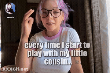 Caption Cousin Facial Funny Porn GIF