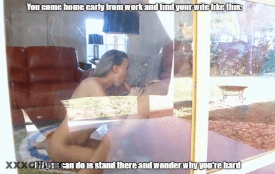 Caught Cheating: Blowjob Caption GIF