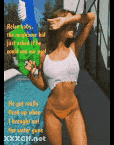 Cheating Neighbor Gets Caught With Girlfriend At Pool GIF