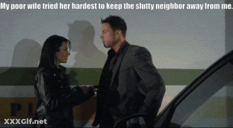 Cheating Neighbor Gets Hardcore Blowjob In Parking Garage GIF