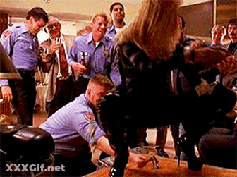 Chrystale Wilson, Ebony Stripper, Gets Down With The Police GIF