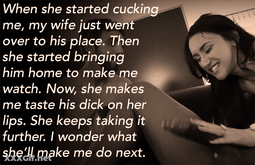 Cuckold Caption: Hotwife Makes Me Do It Next GIF