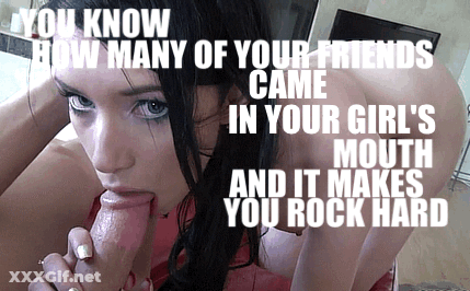 Cuckold Cumshots: How Many Of Your Friends Came In Your Girl's Mouth And It Makes You Rock Hard GIF
