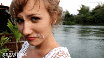 Cum Dripping Face: A Sizzling Hot Facial Cumshot GIF