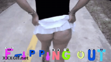 Female Flashing Skirt GIF