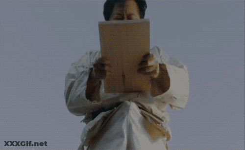 Funny Asian Man Reading Paper GIF