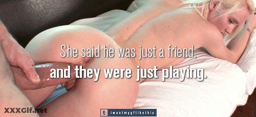 He Said He Was Just A Friend, But They Were Just Playing GIF