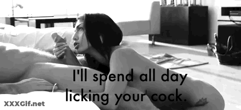 I'll Spend All Day Licking Your Cock GIF