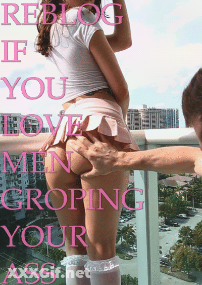 If You Love Men Gropping Your Ass, This Sissy Lingerie Model Is Your Perfect Match! GIF