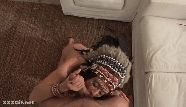 Indian Pornstar Giving A Blowjob GIF