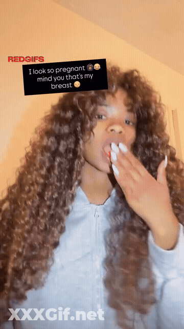 Looks Pregnant But It'S All Tit GIF