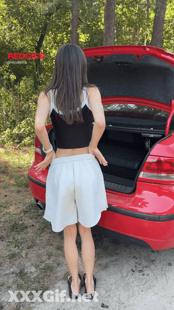 Open Wide For You At The Car Trunk GIF