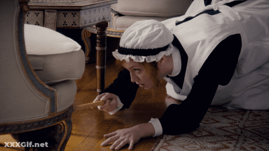 Redhead Celebrity Slut Gets Down On Her Knees GIF