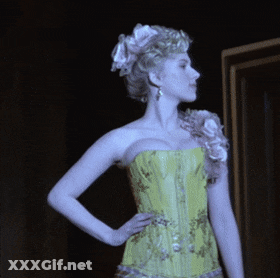 Scarlett Johansson In Yellow Lingerie: Big Tits And Blonde Celebrity GIF
