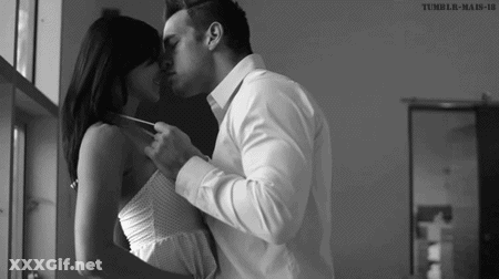 Sexy Shit: Two Hot People Kissing And Touching Each Other GIF