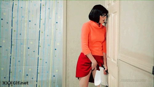 Velma Dinkley's Solo Masturbation Adventure In A Scooby Doo Cosplay GIF