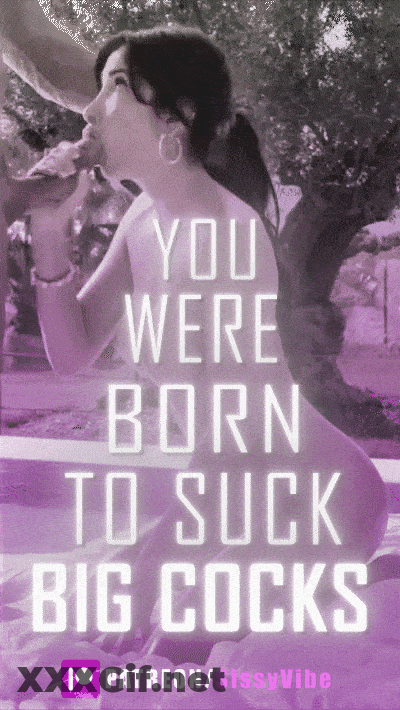 You Were Born To Suck: Feminization, Blowjob, Sissy Caption, Sissy Hypno GIF