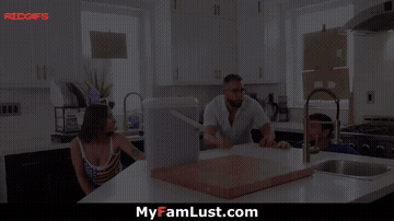 A Kinky Step Family Threesome! GIF