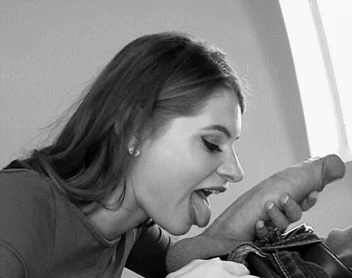 Alice March Licks A Big Cock GIF