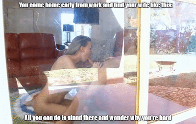 Caught Cheating: Blowjob Caption GIF