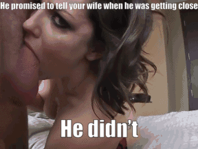 Cheating Wife Gets A Blowjob From A Stranger GIF