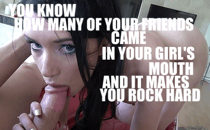 Cuckold Cumshots: How Many Of Your Friends Came In Your Girl's Mouth And It Makes You Rock Hard GIF