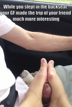 Footjob Car GIF