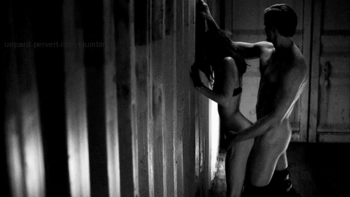 Hardcore Bottomless Fucking: Two Hot Guys Fucking A Woman From Behind GIF