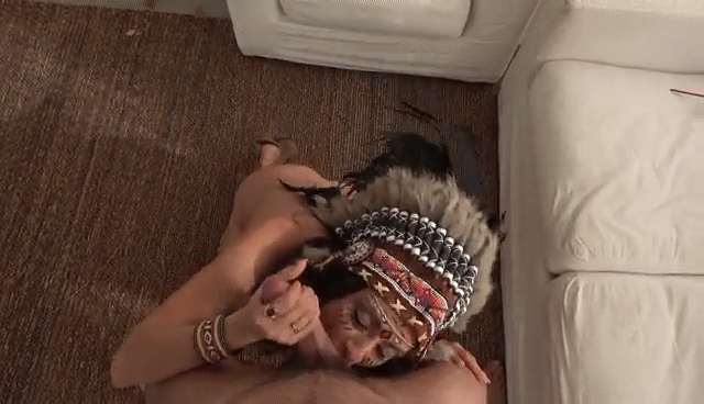 Indian Pornstar Giving A Blowjob GIF