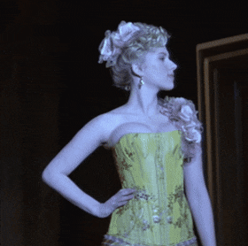 Scarlett Johansson In Yellow Lingerie: Big Tits And Blonde Celebrity GIF