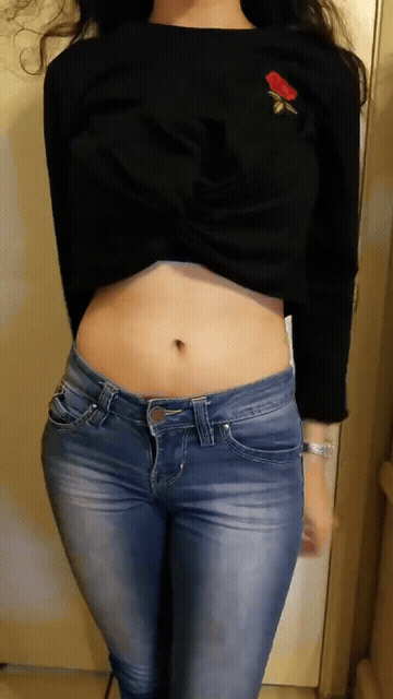 Abs Belly Button Boobs Flashing GIF