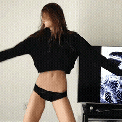 Alexis Ren's Non-Nude Babes Panties Show GIF