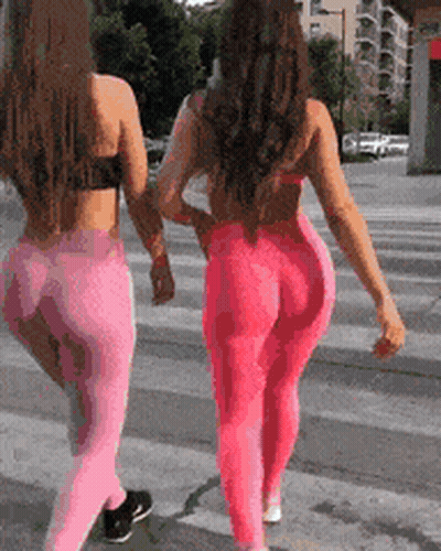 Amateur Babes Flashing Their Sexy Asses In Public GIF