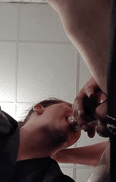 Amateur Blowjob: Cuminthroat Cumshots & Deepthroat Throatpie GIF