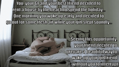 Amateur Cheating Caption: Two People Fucking On A Bed GIF