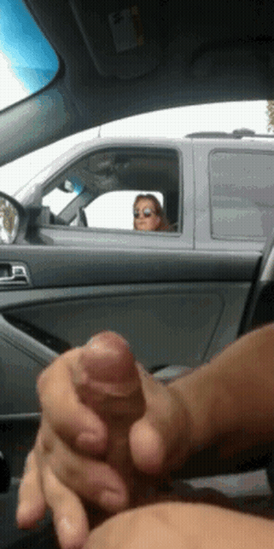 Amateur Cumshots: Masturbation In Public GIF